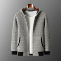 Cardigan Homme Laine Mérinos Zippé à Capuche – CLEVI Paris