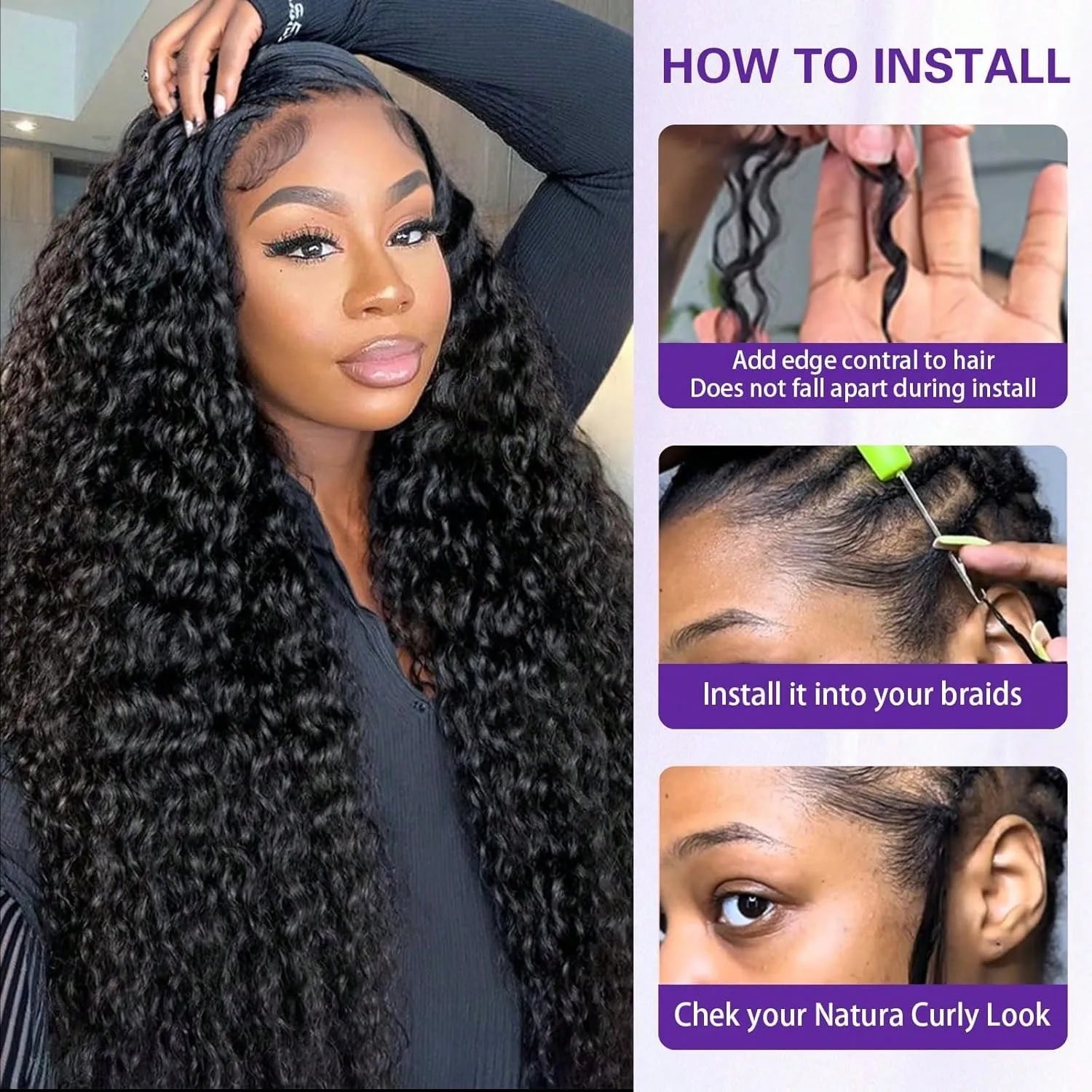 Extensions Cheveux Crochet Bouclées Remy Hair – CLEVI Paris