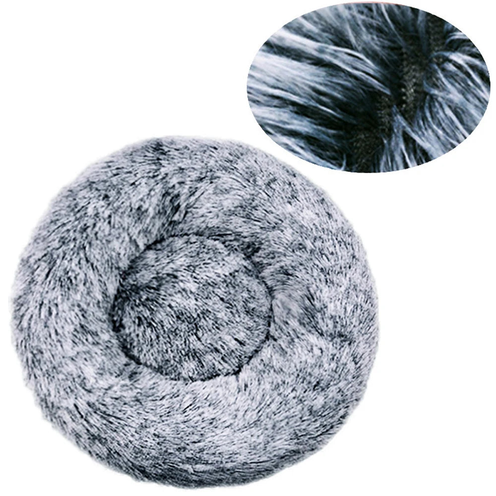 Lit rond en peluche chien et chat 40 à 90 cm – CLEVI Paris
