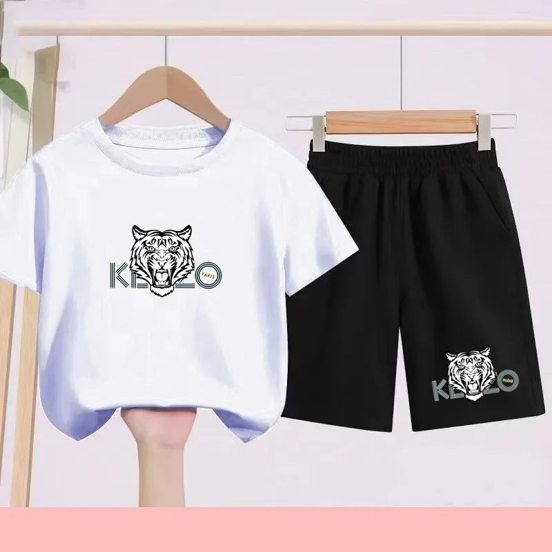 Ensemble enfant imprimé à col rond – CLEVI Paris