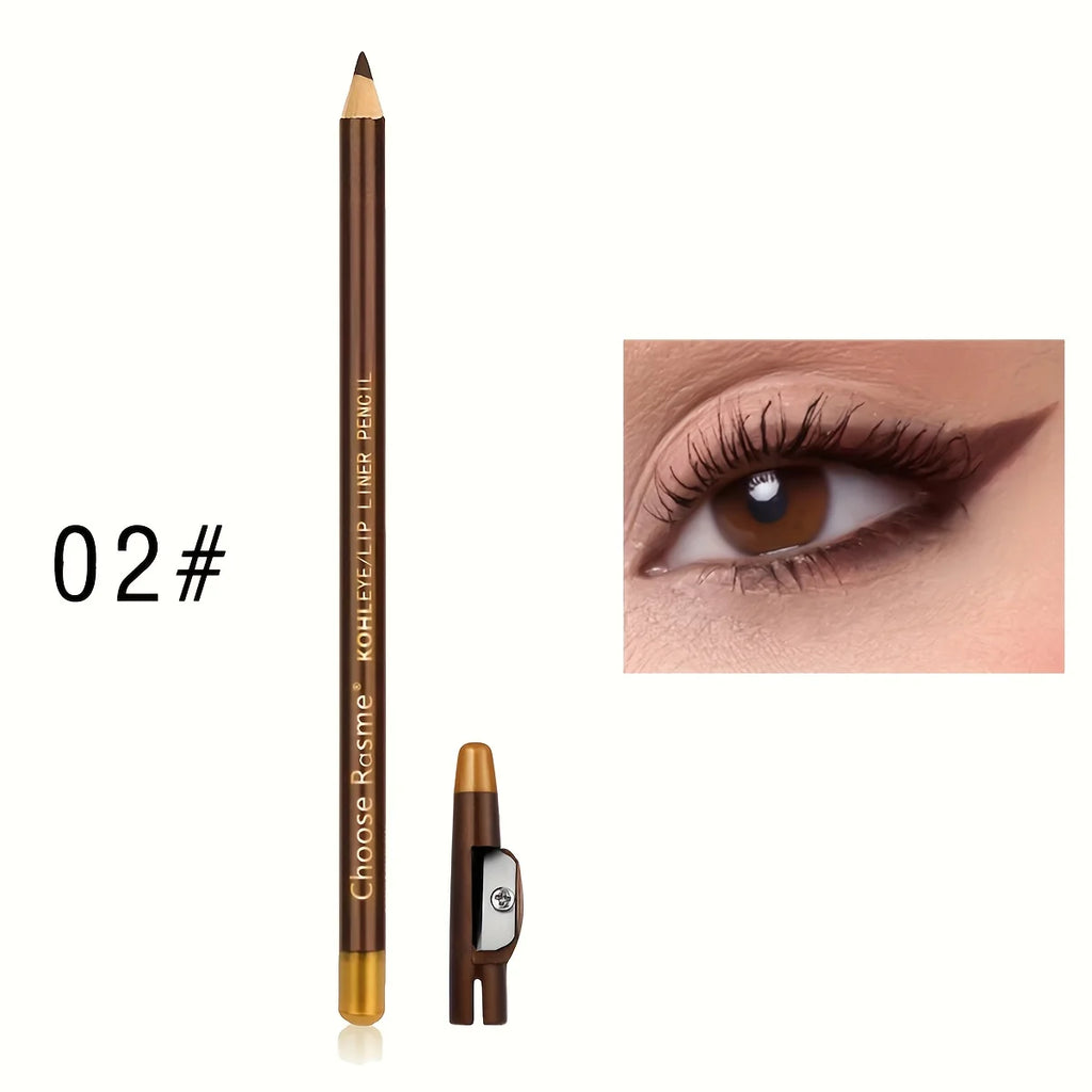Kit Maquillage 3-en-1 – Crayon Sourcils, Eye-Liner & Lèvres Waterproof Longue Tenue + Taille-Crayon – CLEVI Paris