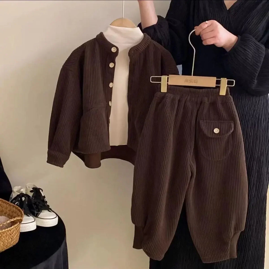 Ensemble enfant velours côtelé 2 pièces – CLEVI Paris