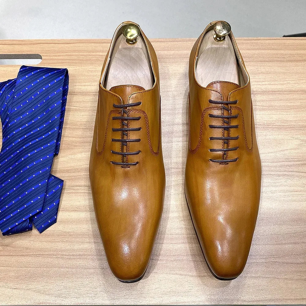 Chaussures Oxford en cuir à bout pointu – CLEVI Paris