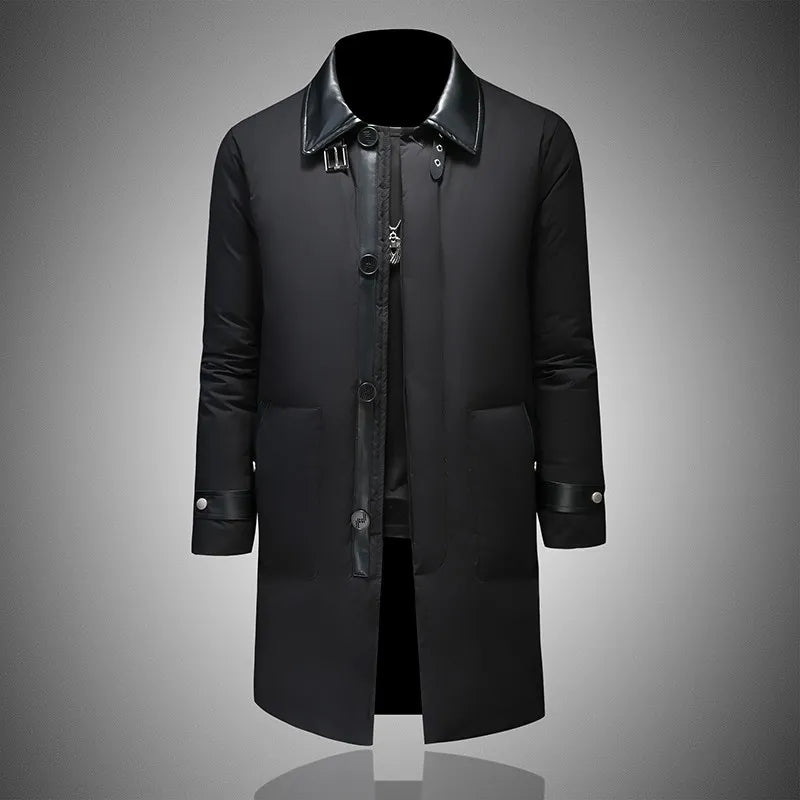 Manteau homme en duvet à finitions contrastées – CLEVI Paris