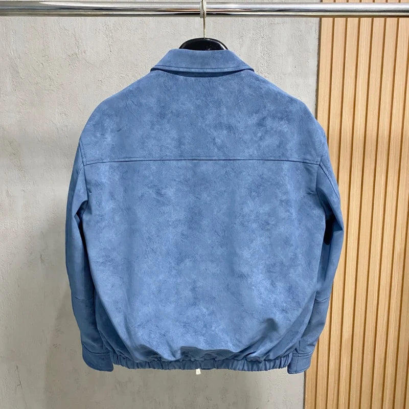 Veste homme effet daim à revers – CLEVI Paris