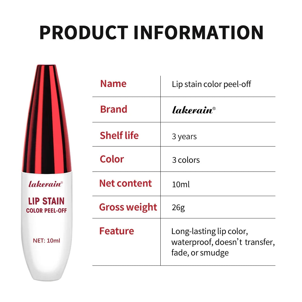 Teinture Lèvres Peel-Off Waterproof IFANYUO – Longue Tenue & Matte 3 Teintes – CLEVI Paris