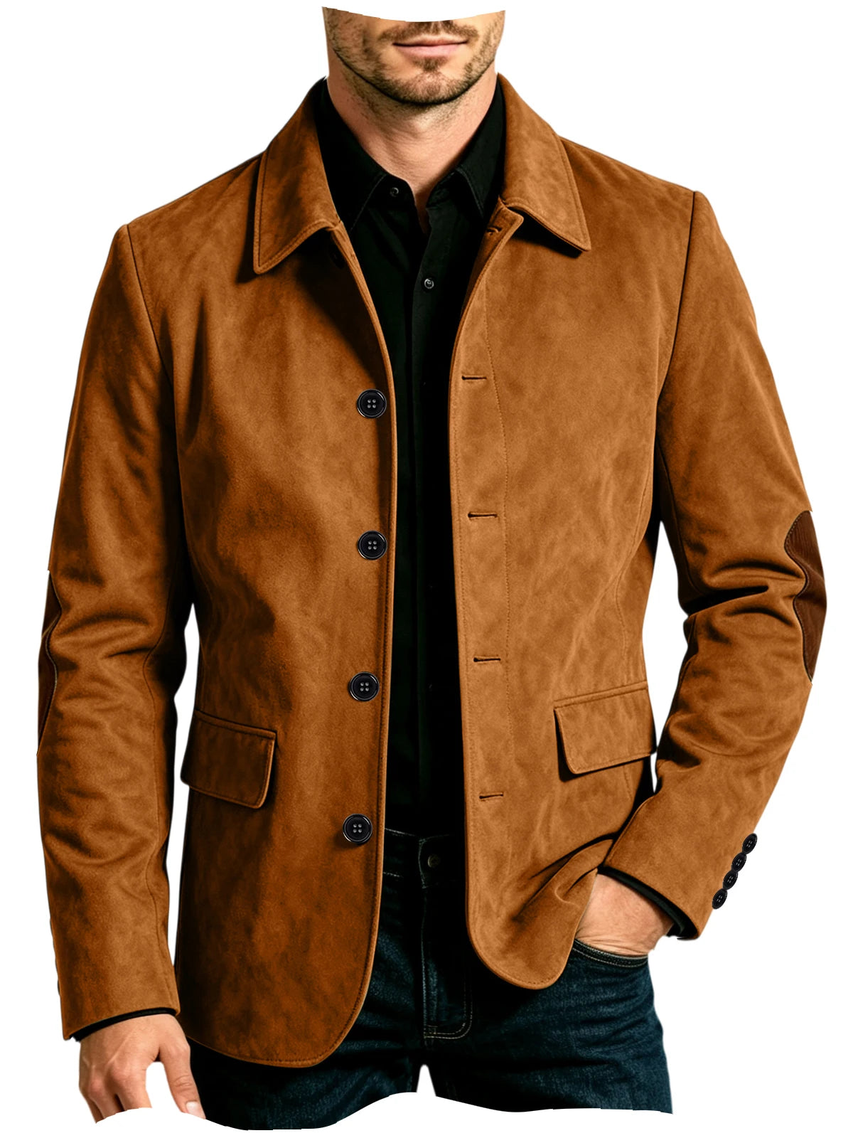 Blazer homme effet daim à coudières – CLEVI Paris