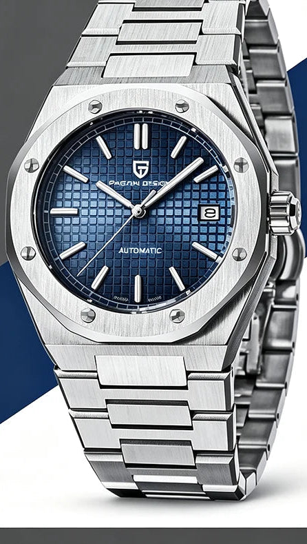 Montre Automatique Homme Pagani Design PD-1673 Seiko NH35 Saphir Lumineux Phase de Lune 10 Bar 7 Coloris – CLEVI Paris