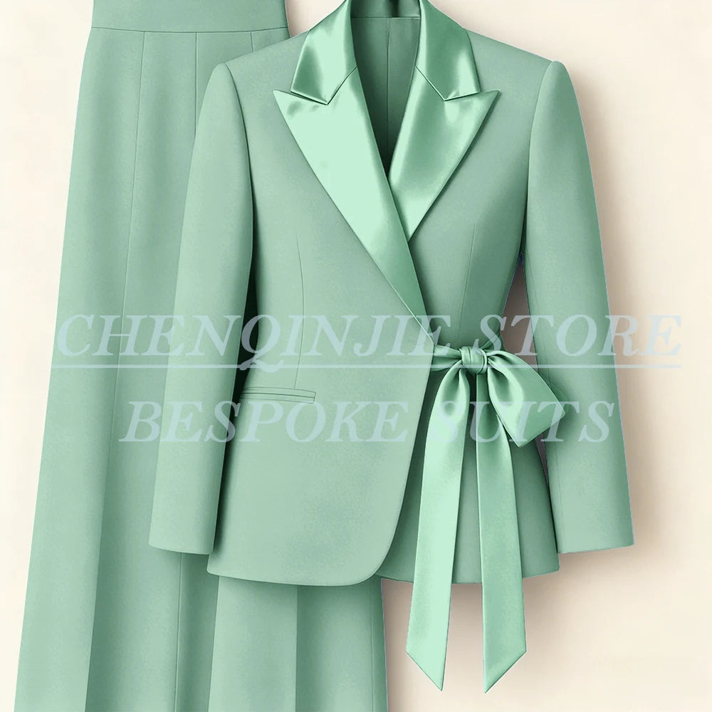 Tailleur femme blazer et pantalon large – CLEVI Paris