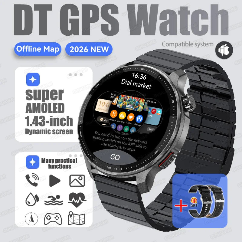 Montre GPS DTG6 AMOLED cartes hors ligne – CLEVI Paris