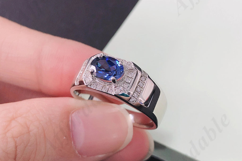 Bague Femme Saphir Bleu Or Blanc 18K – CLEVI Paris