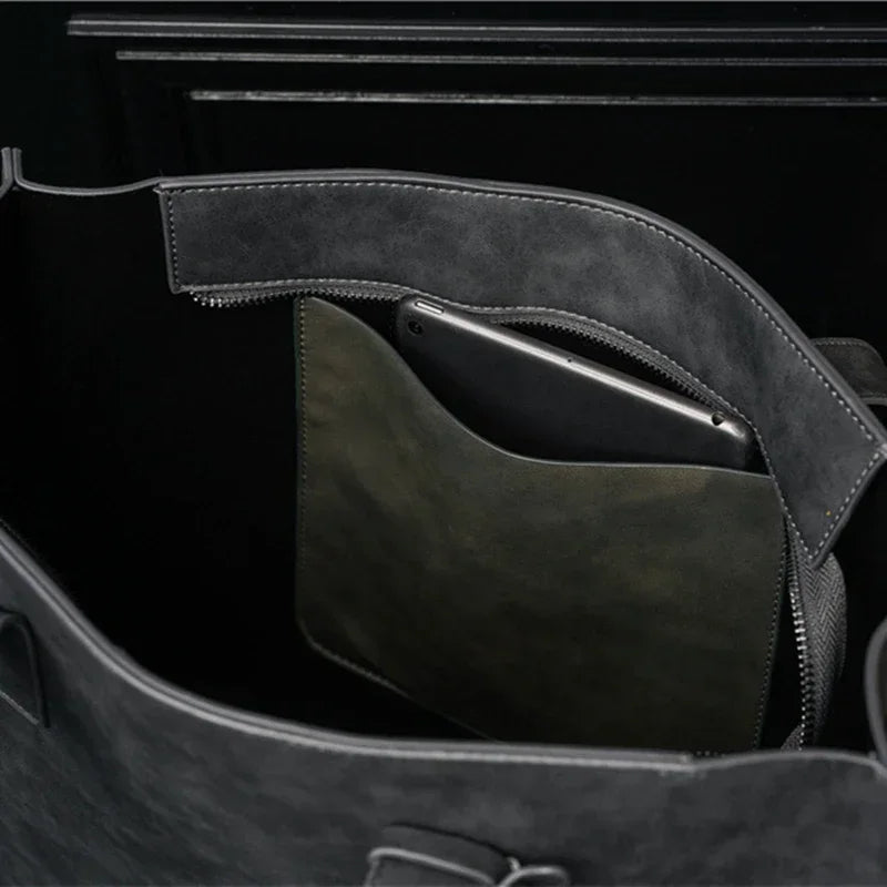 Sac Cabas Unisexe PU Multifonction Grande Capacité 41x32x10cm – CLEVI Paris
