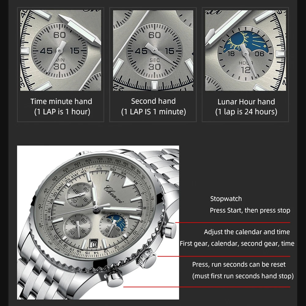 Montre à quartz CHENXI 974 pour homme – CLEVI Paris