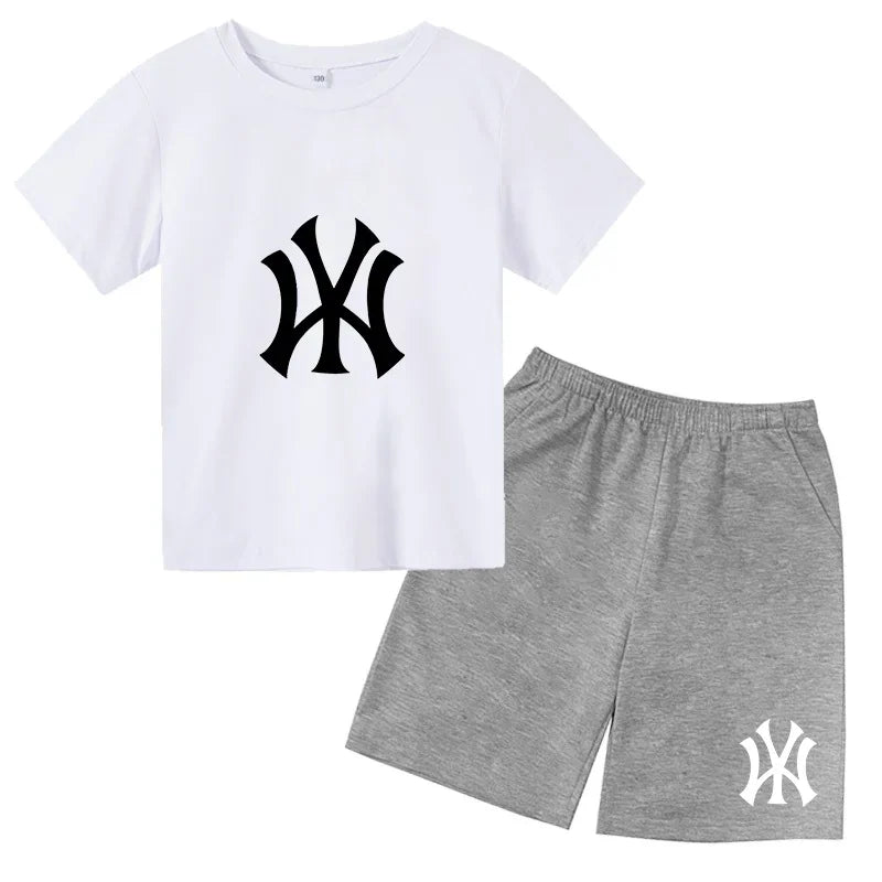 Ensemble enfant T-shirt à lettres et short – CLEVI Paris