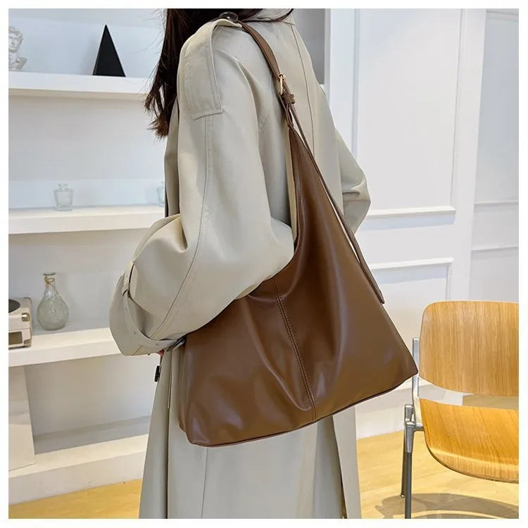 Tote Bag PU Retro Femme Fermoir Hasp 32x14cm 278g 4 Coloris – CLEVI Paris
