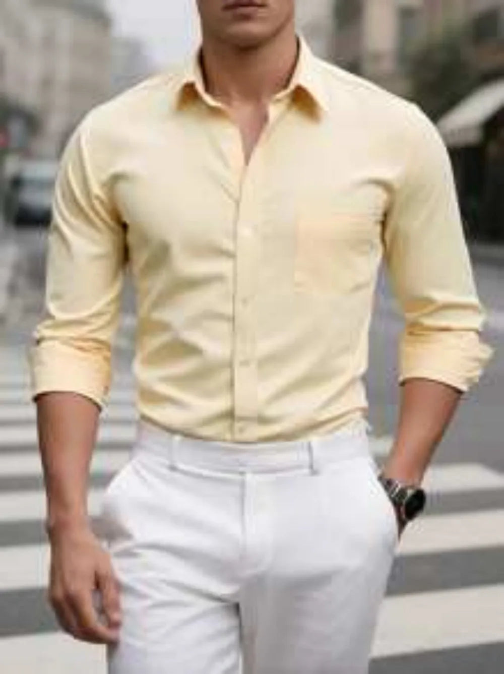 Chemise homme business unie en soie – CLEVI Paris