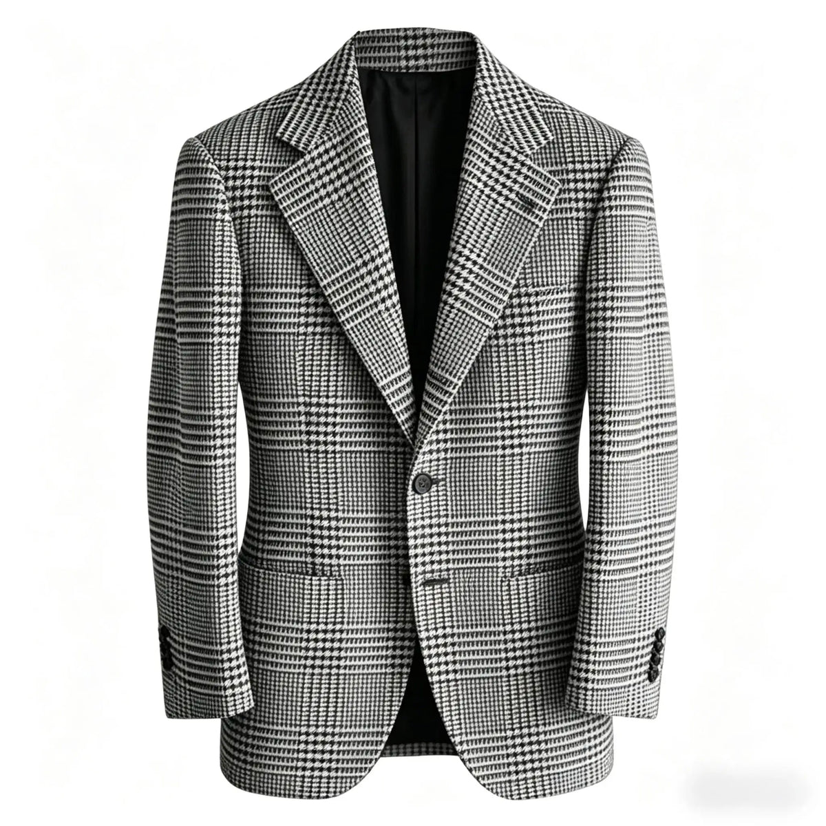 Blazer homme à carreaux en laine mélangée – CLEVI Paris