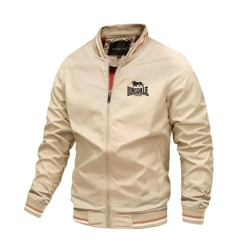 Veste Homme Coupe-Vent Légère Col Montant Zipper Streetwear Printemps Automne – CLEVI Paris