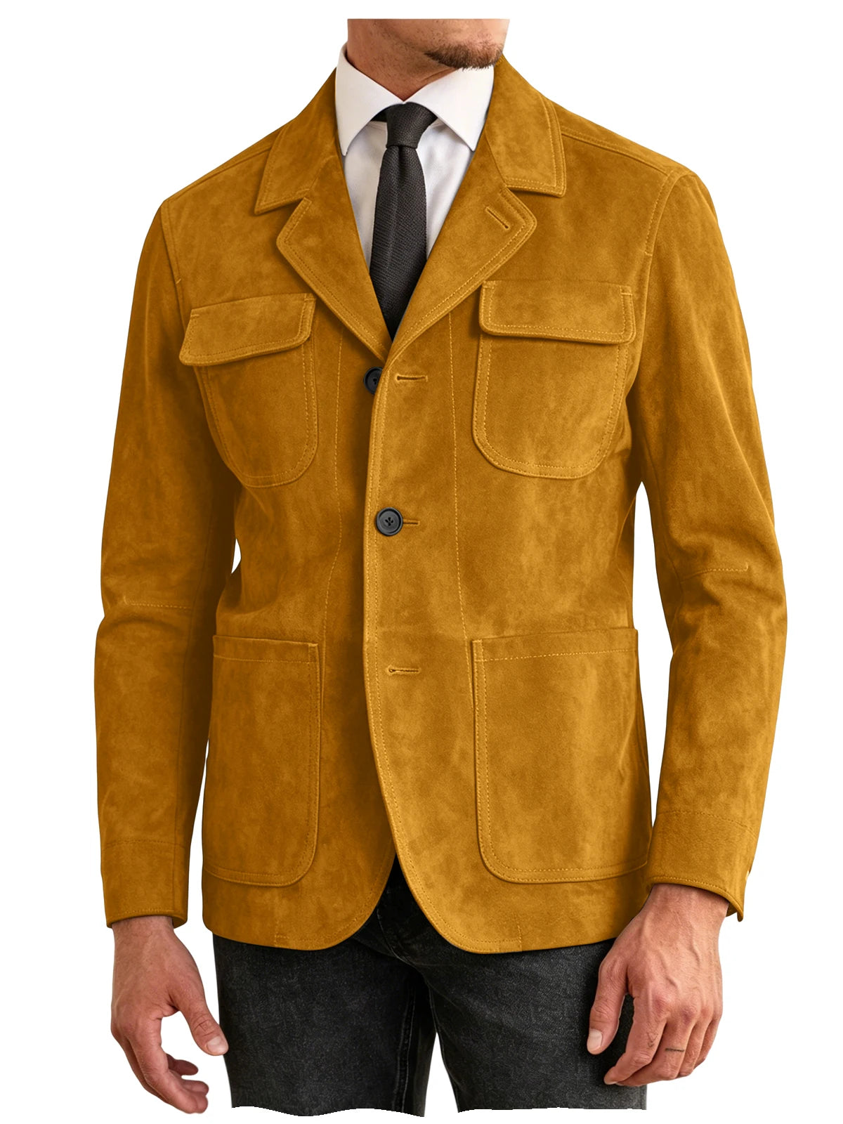 Veste Safari Suédine Homme – CLEVI Paris