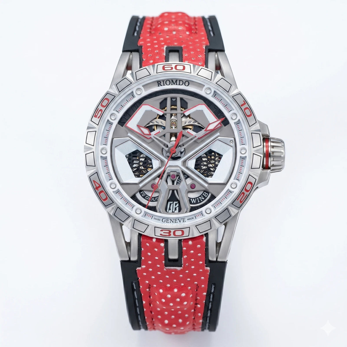 Montre Homme Automatique Squelette Grand Cadran Militaire Acier Oblvlo RD-919 – CLEVI Paris