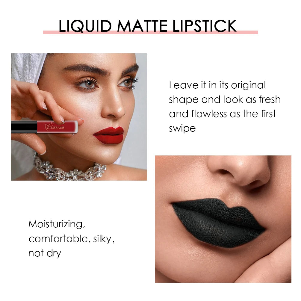 Rouge à Lèvres Liquide Mat Velours QiBest 21 Teintes – CLEVI Paris