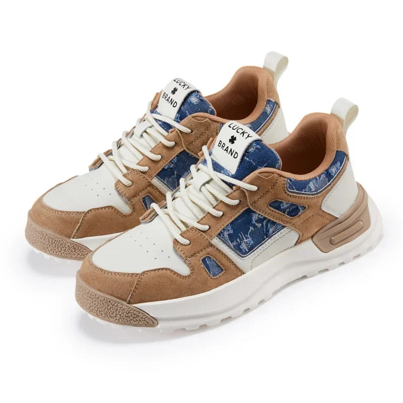 Sneakers Homme Plateforme Cuir Véritable Lacets Respirant Casual EU 39-44 – CLEVI Paris