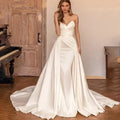 Robe de mariée sirène en satin sans manches – CLEVI Paris