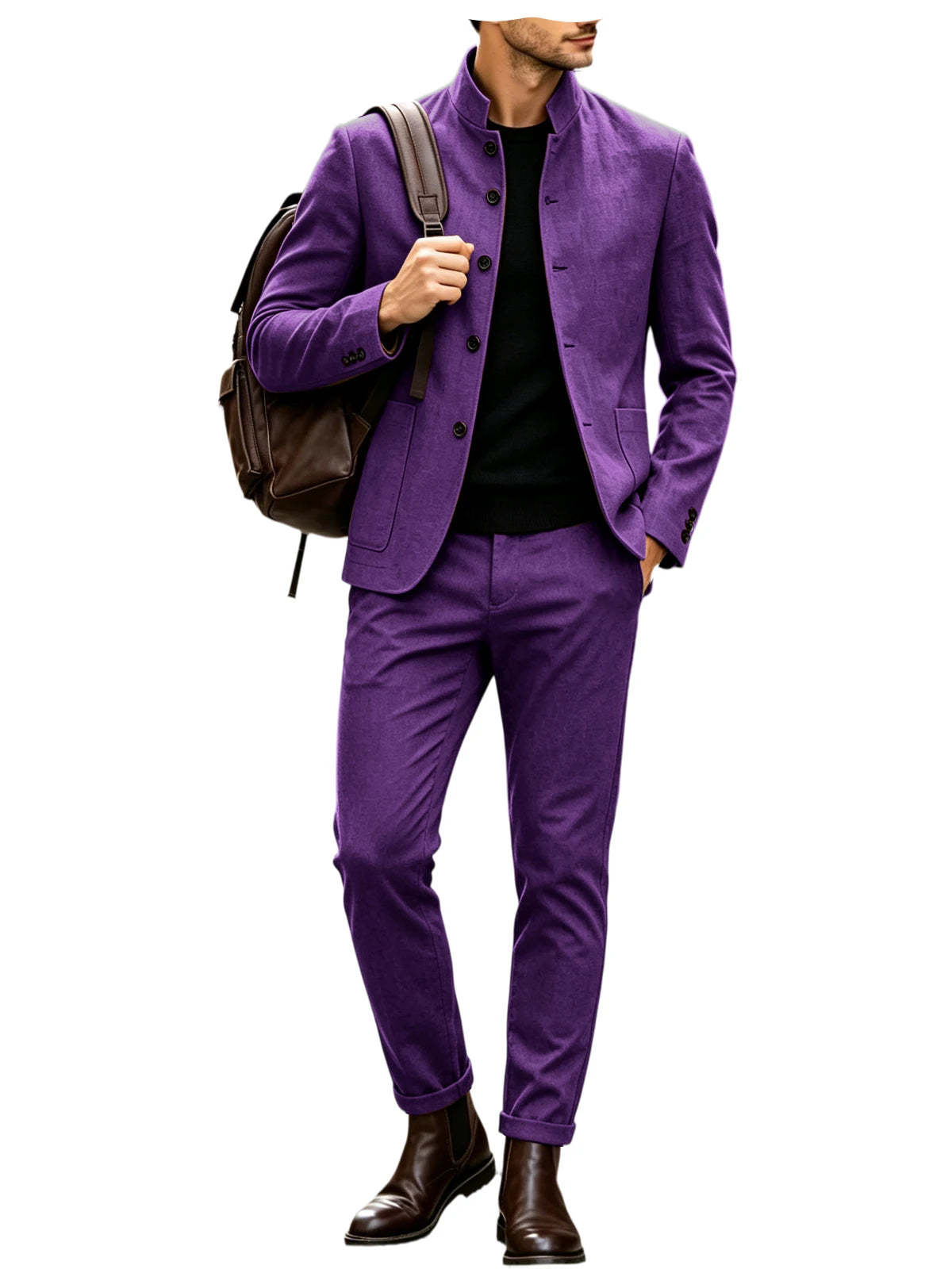 Costume homme 2 pièces col montant – CLEVI Paris