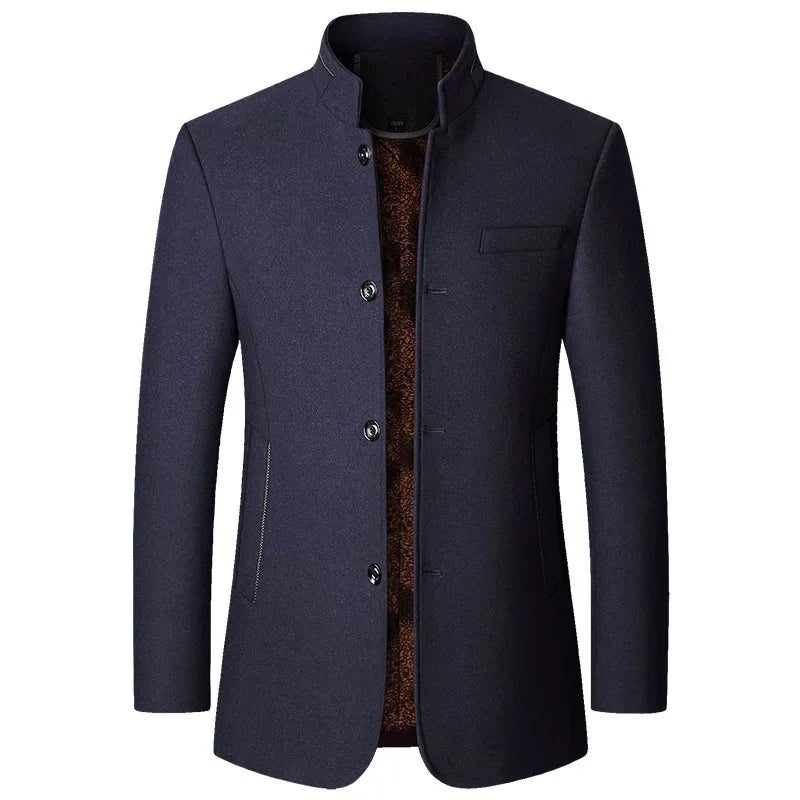 Manteau Homme Épais en Cachemire et Polyester – CLEVI Paris