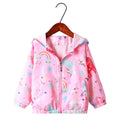 Veste fille à capuche imprimée zippée – CLEVI Paris