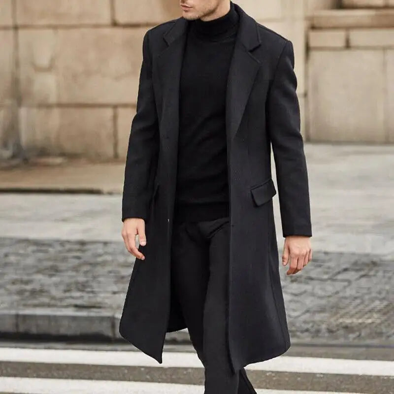 Manteau long boutonné homme – CLEVI Paris