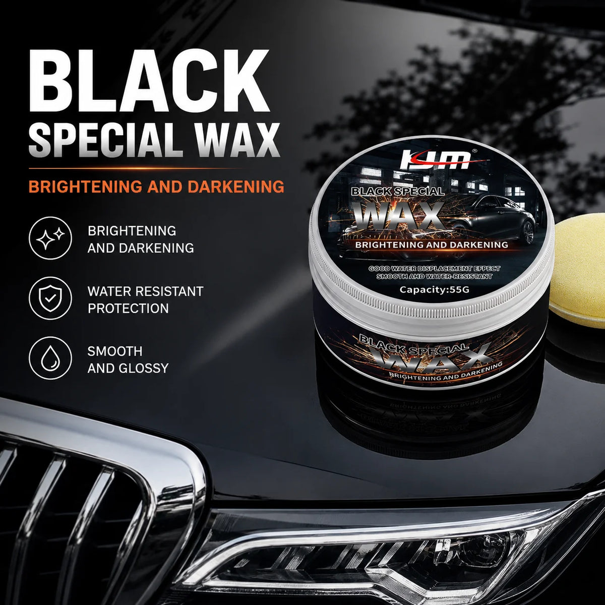 Pâte anti-rayures pour peinture auto noire – CLEVI Paris