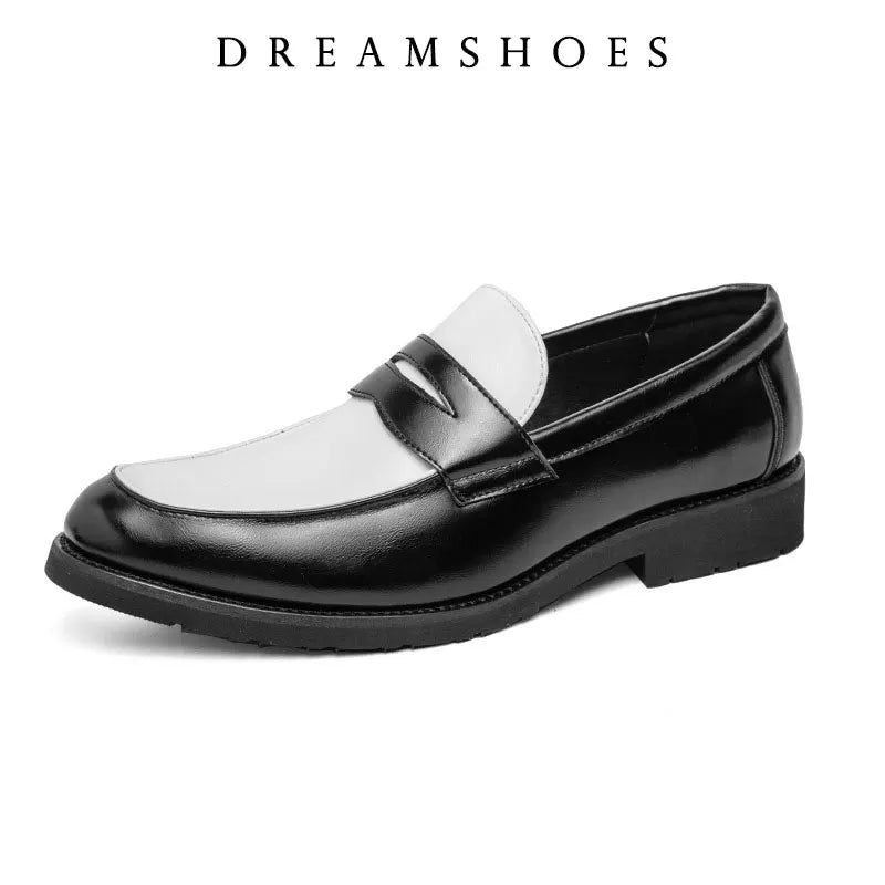 Mocassins Cuir Patchwork Homme Slip-on – CLEVI Paris