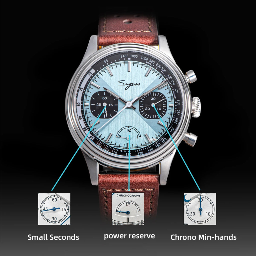 Montre Homme Chronographe Pilote 1963 Sugess S438 Cal.ST1906 – CLEVI Paris