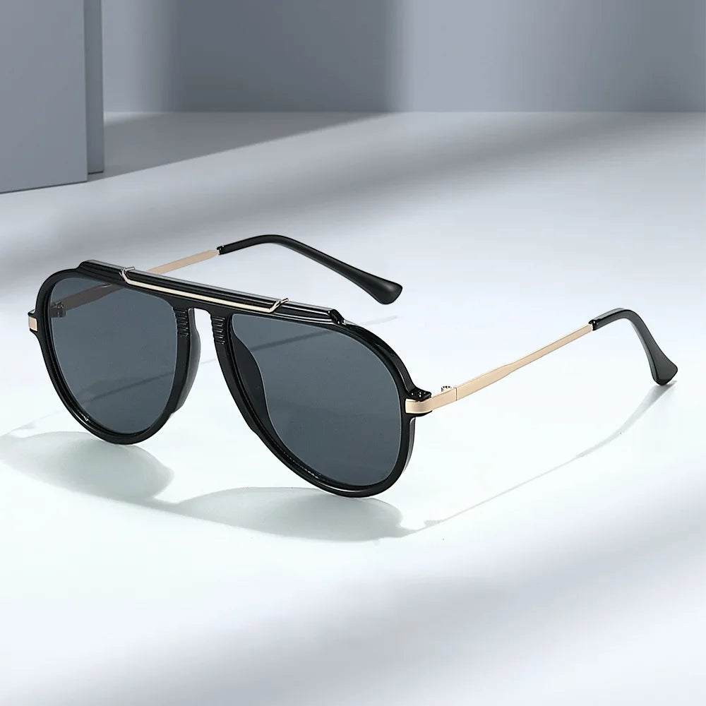 Lunettes de Soleil Oversize Pilot Dégradé Métal Unisexe – CLEVI Paris