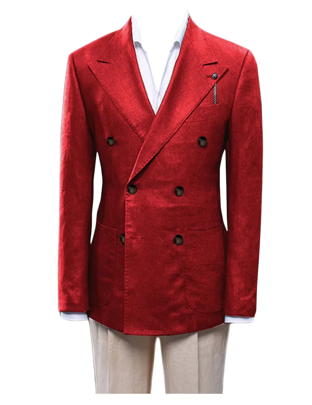 Blazer croisé lin et coton homme – CLEVI Paris