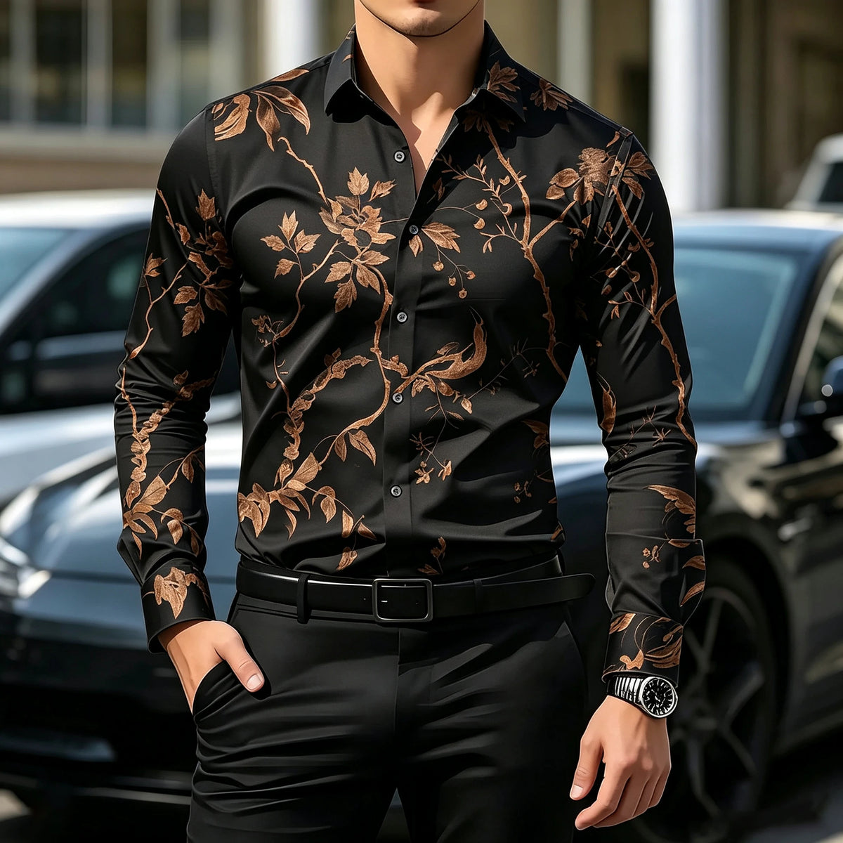 Chemise homme extensible manches longues – CLEVI Paris