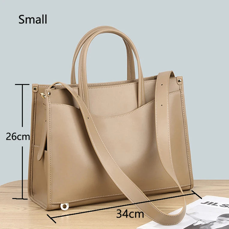 Sac Fourre-Tout Femme Cuir Véritable Bandoulière 2 Tailles – CLEVI Paris
