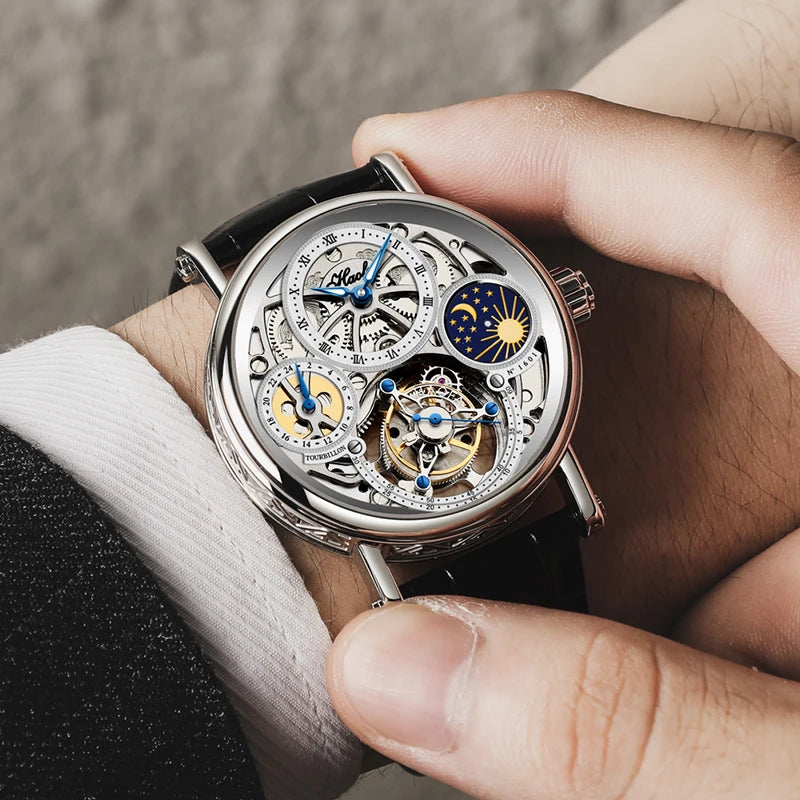 Montre Homme GMT Tourbillon Squelette Haofa Tiangong – CLEVI Paris