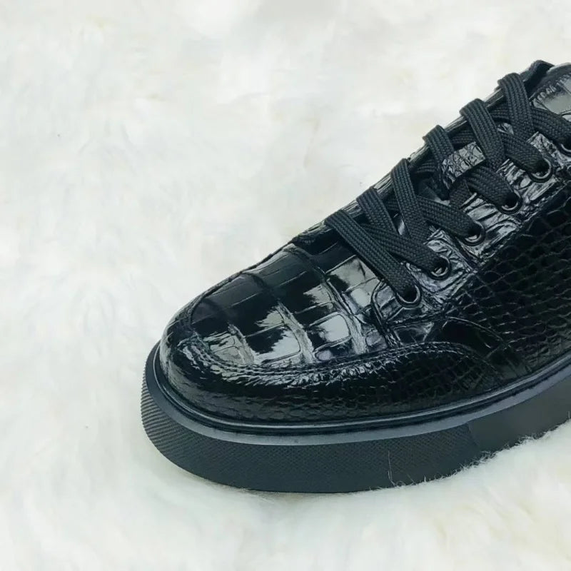 Sneakers basses homme noires à lacets – CLEVI Paris