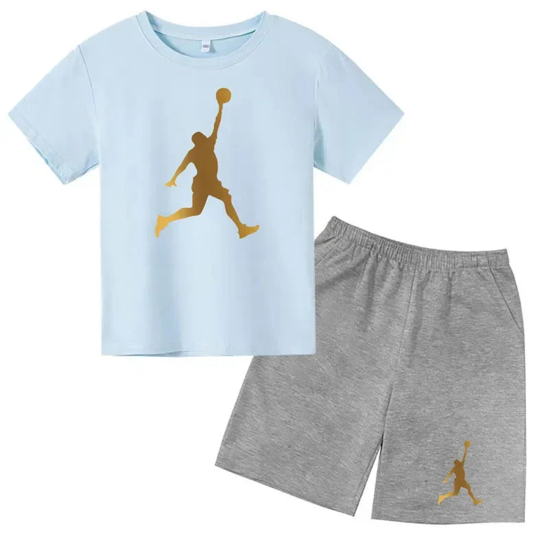 Ensemble enfant imprimé T-shirt et short – CLEVI Paris