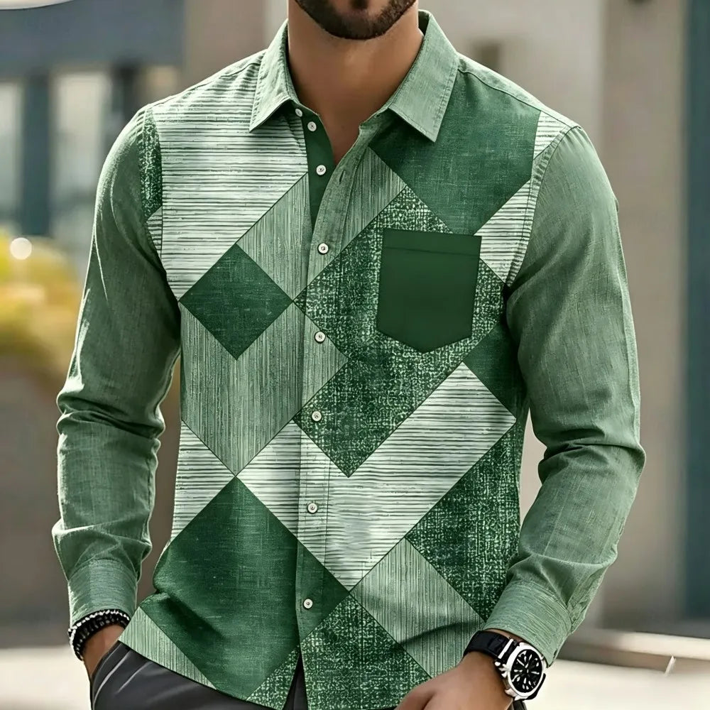 Chemise homme patchwork à carreaux – CLEVI Paris