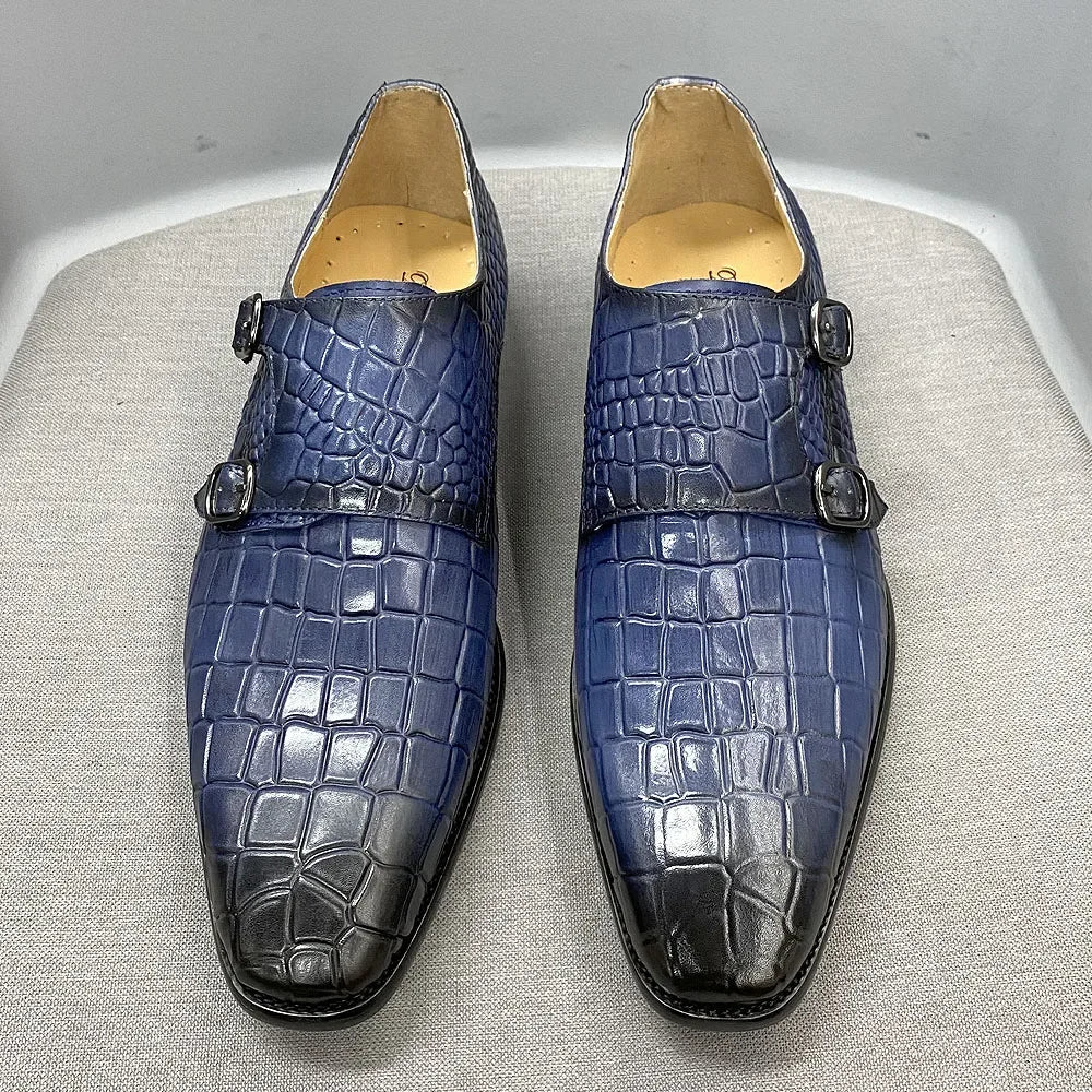 Chaussures homme à double boucle en cuir – CLEVI Paris
