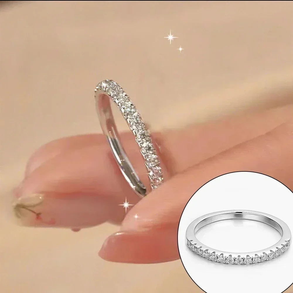 Ensemble Bagues Couple en Moissanite et Argent 925 – CLEVI Paris