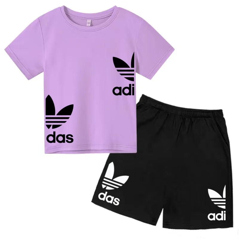 Ensemble enfant T-shirt à lettres et short – CLEVI Paris