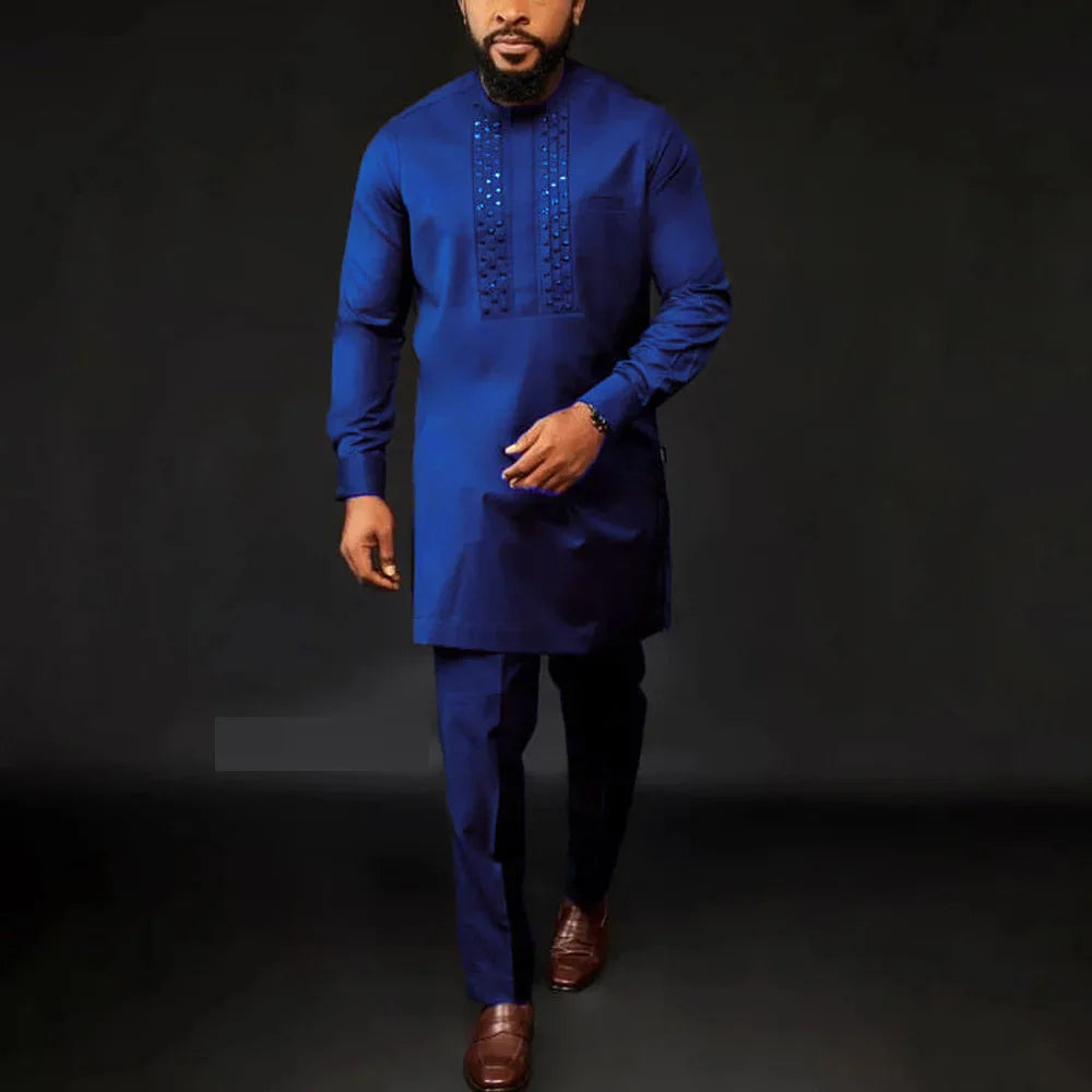 Ensemble Dashiki Homme Col Rond – CLEVI Paris