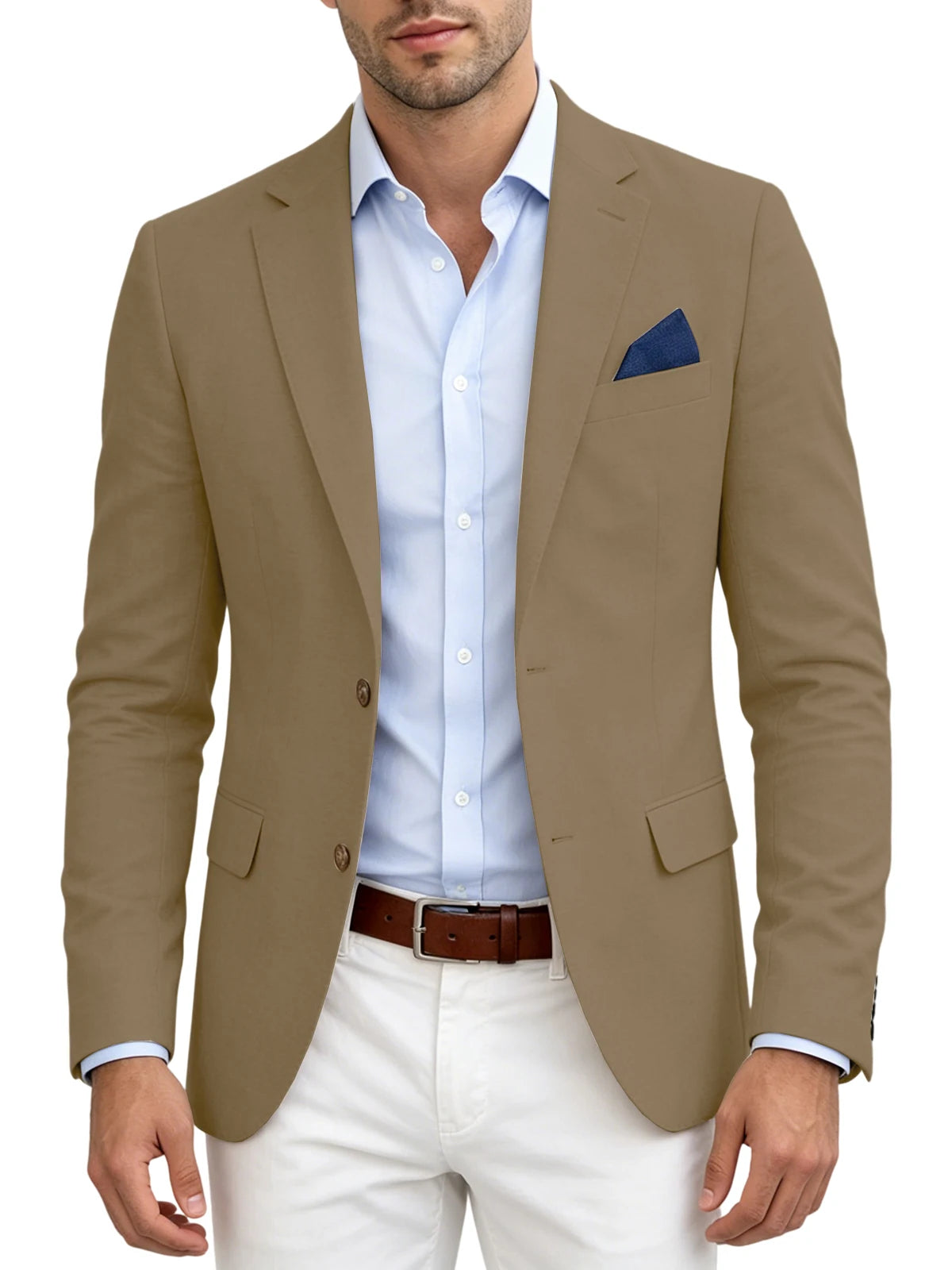 Blazer homme en lin mélangé, 2 boutons – CLEVI Paris