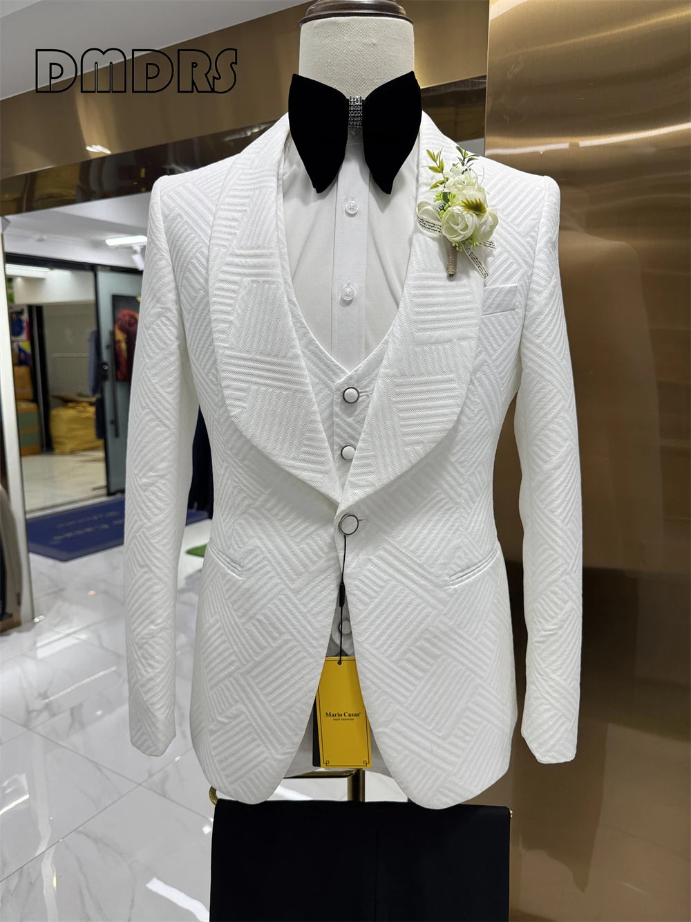 Costume de Mariage Homme 3 Pièces Col Châle – CLEVI Paris