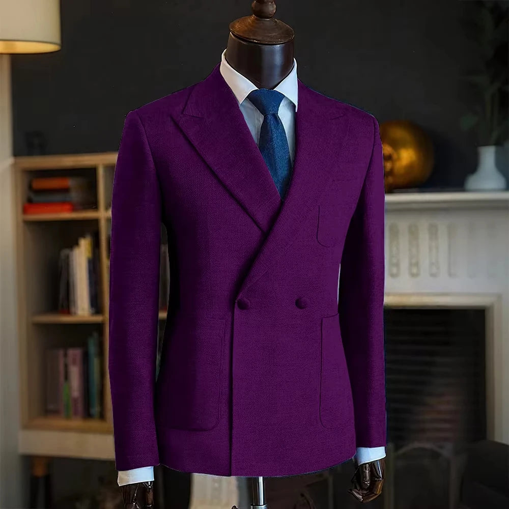 Blazer homme croisé à chevrons – CLEVI Paris