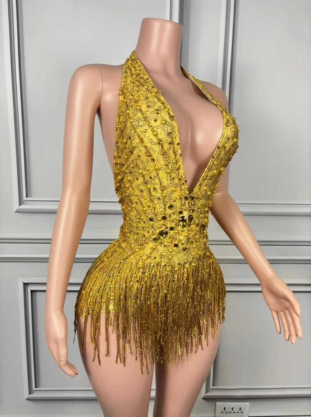 Combinaison de scène à franges femme – CLEVI Paris